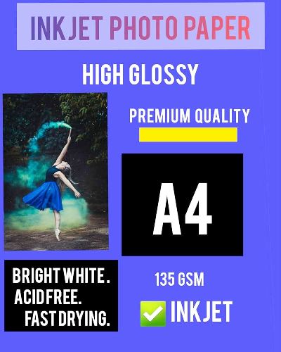 A4 Glossy Sheet 135 GSM - 50 Piece